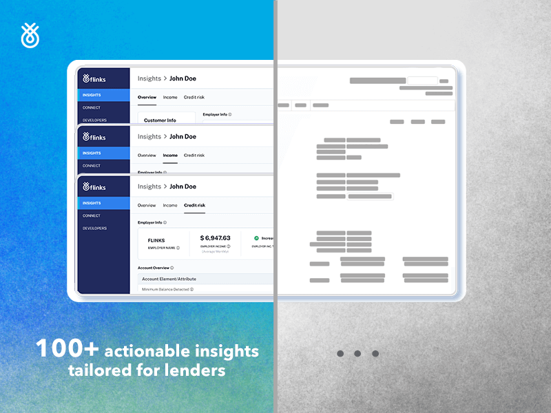 We provide 100+ actionable insights tailored for lenders, so they can make more accurate decisions.